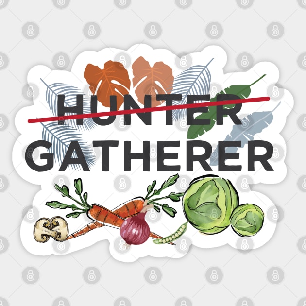 Hunter Last Name Family Vegan Veganism Joke Pun Sticker by alltheprints